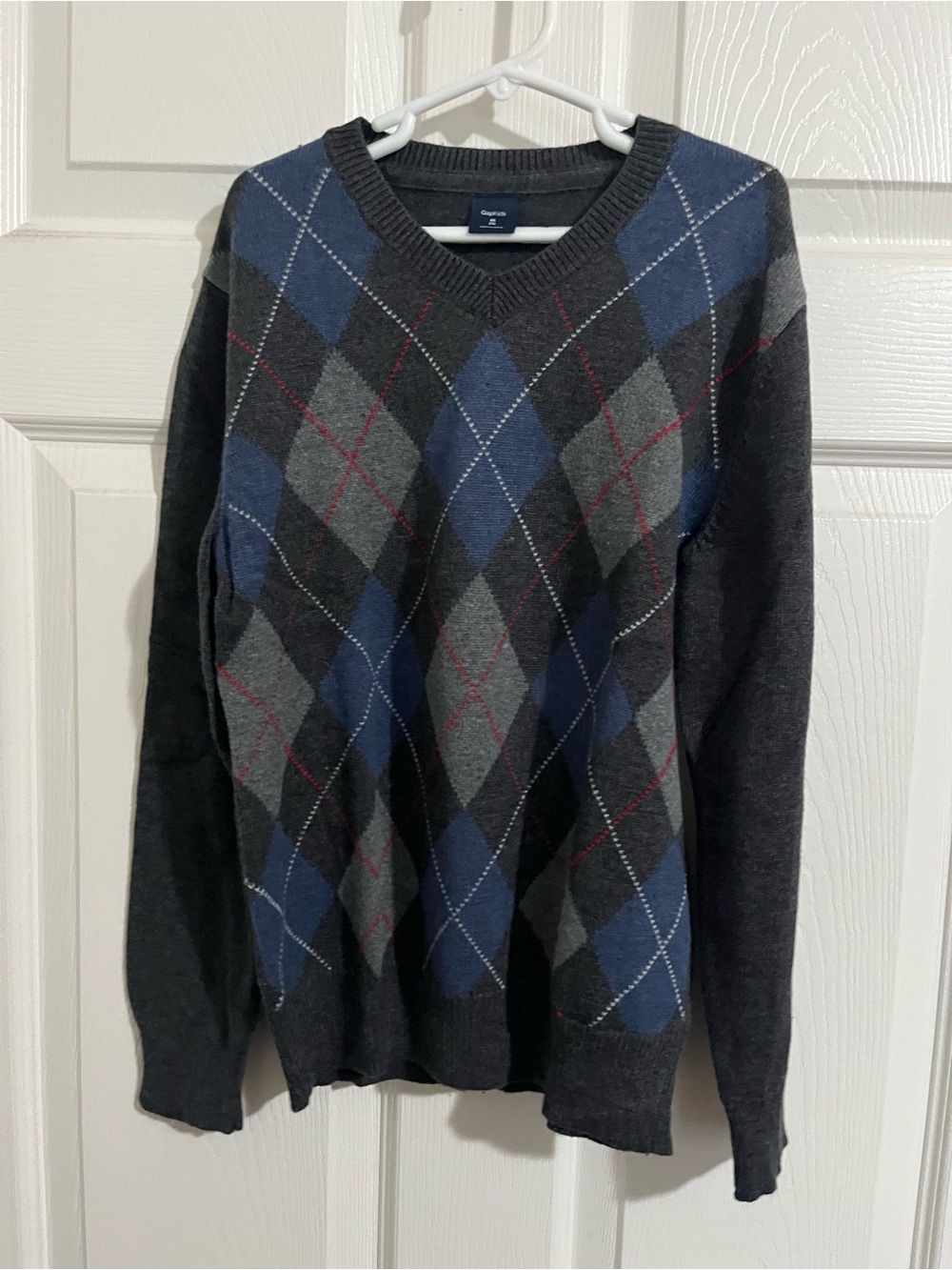 GAP Kids Black, Blue and Gray V-Neck Sweater